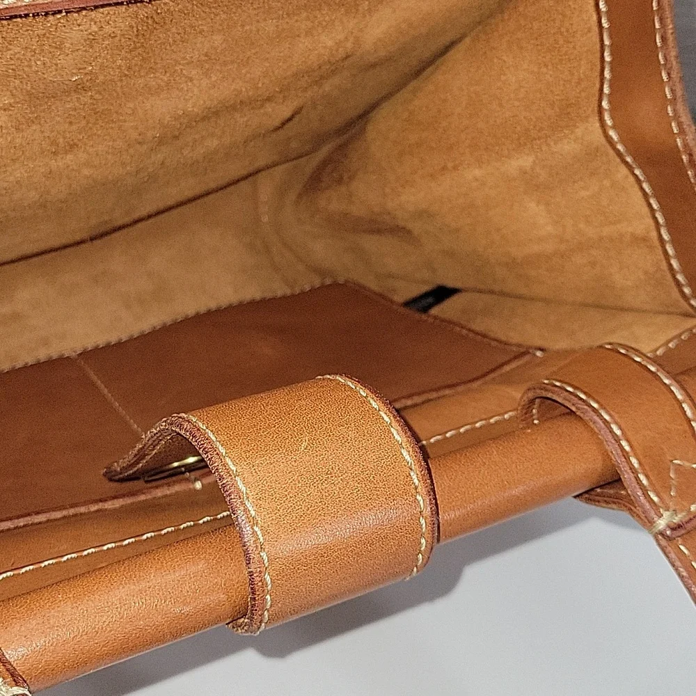 Fossil Chestnut Brown Leather Shoulder Bag Tote